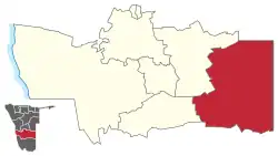 Karte Aranos in Namibia