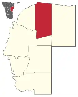 Karte Epukiro in Namibia