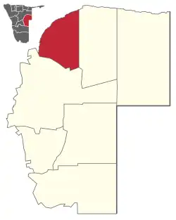 Karte Otjinene in Namibia