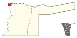 Karte Rundu in Namibia