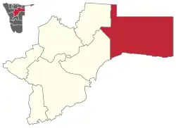 Karte Tsumkwe in Namibia