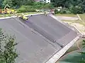 Sanierung der Asphaltdichtung des Hauptdammes (Sommer 2008)