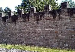 Abschnitt 0: Rekonstruktion der Mauer in Wallsend, Blick aus SO