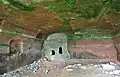 Wallerfangen, Sandsteinhöhle an der Saarengt