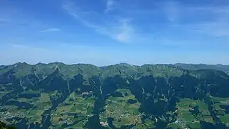 Blick vom Hohen Fraßen auf den Walserkamm