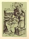 Walter Helsper: Sitzende Frau mit Kerzenleuchter, 1978