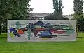 Mosaikwand in Wohnanlage, 1020 Vorgartenstrasse