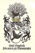 Exlibris mit Wappen der Thannhausen