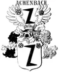 Wappen derer von Achenbach (1888) bei Johann Siebmacher.