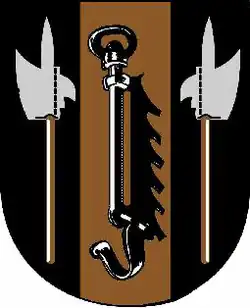 Borstel (Landkreis Diepholz), in der Mitte ein Kesselhaken