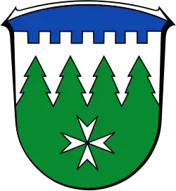 grün-silberner Tannenschnitt im Wappen von Burgwald