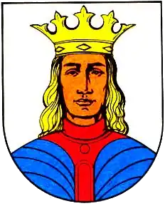 Bildnis des Jaromars im Wappen der ehemaligen Stadt Damgarten