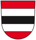 Dernbach (Westerwald): viermal geteilt von Rot, Silber, Schwarz, Silber und Rot