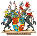Wappen der schwedischen Freiherren von Stael I von 1719 im Wappenbuch des Westfälischen Adels