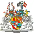 Wappen der schwedischen Freiherren von Stael II von 1731 im Wappenbuch des Westfälischen Adels