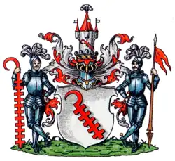Wappen der Freiherren von Donop von 1548 im Wappenbuch des Westfälischen Adels