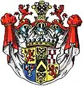 Wappen der standeserhöhten schwedischen Freiherrn von Friesendorp-Cronenwerth im Wappenbuch des Westfälische Adels