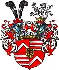 Wappen der Freiherren von Ledebur von 1719 im Wappenbuch des Westfälischen Adels