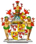 Wappen der Freiherren von der Schulenburg von 1713 im Wappenbuch des Westfälischen Adels