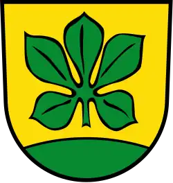 gebogener Schildfuß (über grünem Hügel&nbsp;… (Bogenfuß, Hohenfelde&nbsp;DE))