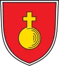 Kleinaitingen – In Rot ein goldener Reichsapfel