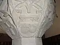 Wappen des Komturs Schmid am Taufstein aus dem Jahr 1528