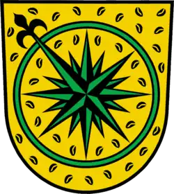 Nordwestuckermark, Windrose mit Hervorhebung der Nordwestrichtung