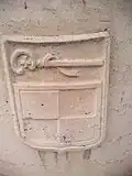 Das Pleinfelder Wappen als Sandsteinrelief