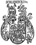 Wappen der Freiherren von Schlebusch von 1659 in Siebmachers Wappenbuch