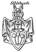 Alternative Darstellung des bürgerlichen Stammwappens der Schlebusch in Siebmachers Wappenbuch
