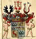 Wappen der Grafen von der Schulenburg von 1728 im Österreichischen Staatsarchiv