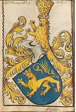 Wappen derer von Schwarzburg in Scheiblers Wappenbuch