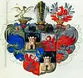 Wappen der Edlen von Thavonat (1691) im Österreichischen Staatsarchiv