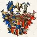 Wappen der Freiherren von Thavonat (1747) im Österreichischen Staatsarchiv
