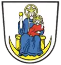 Gottesmutter auf Sichel mit Jesuskind
