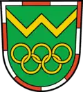 Das Wappen von Wustermark bezieht sich auf die Olympischen Sommerspiele 1936
