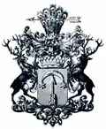 Wappen der Grafen Wassilko von Serecki, s-w 1918