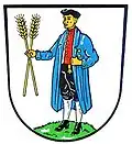 Rothenkirchen: Bauer mit schräg gekreuzten Ähren