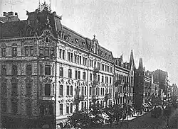 Postkarte (1914): Kreuzung Marszałkowska/Hoża, Blick Richtung Süden