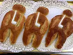 Weckmänner mit Tonpfeifen