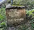 Wegweiserstein am Leopoldstein, Richtung Kohlhöferweg zum Kohlhof