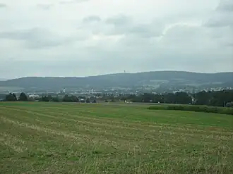 Blick auf das Weidener Becken und Fischerberg von Westen