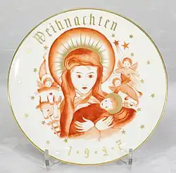 Weihnachtsteller KPM Berlin 1927 und Königlich Kopenhagen 1917