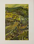 Weinort Lieser, Acryl/Tusche auf Karton, 1995
