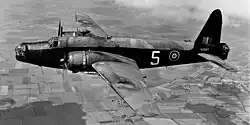 Ein Vickers Wellington Mk.IA Bomber, zeitweise stationiert auf dem Militärflugplatz RAF Ramat David