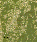 Weschnitztal im Odenwald nach einem Satellitenbild