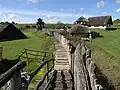 Rekonstruierte Wehranlage