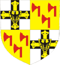 Gemehrtes Wappen des Hochmeisters Konrad Zöllner von Rotenstein, Darstellung mit Breitaxt