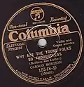 Why Are The Young Folks So Thoughtless, Columbia 192?
