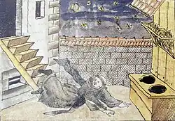 Der Mönch Bastian Hegner stürzt am 10. November 1561 in Rapperswil zu Tode